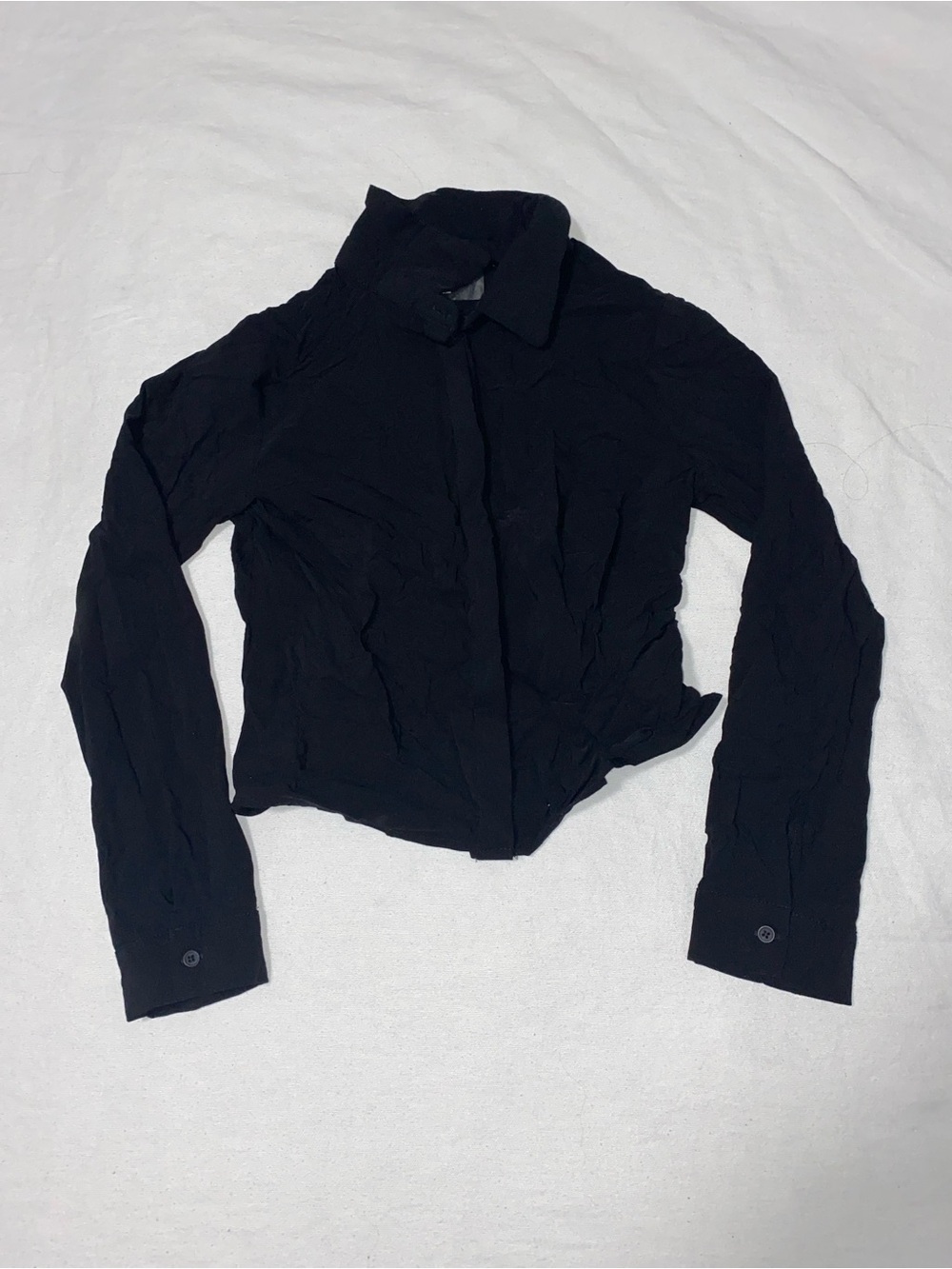 Express Black Button-Down Shirt